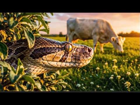 Heart-Stopping Moment: Wildlife Team Takes Down Massive Python to Save Cattle