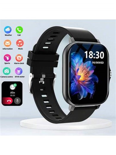 Smart Watch Smartband 1.83 Inch Full Screen Touch Call Notification And Rejection Sports Date Alarm Message Reminder Sedentary Reminder Multi-Function Square Dial Smart Bracelet For Android/Ios | SHEIN