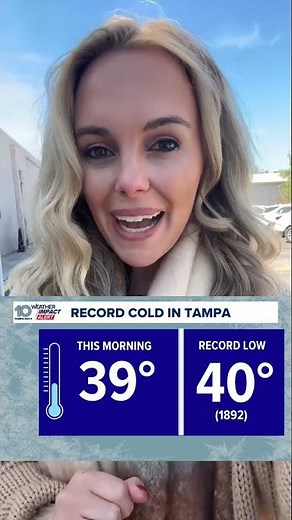 Record cold in Tampa Tuesday morning
