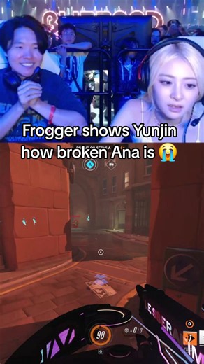 le sserafim gonna get ana nerfed soon 😭 #froggerow #overwatch #lesserafim #yunjin