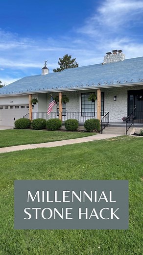 Crystel DIY & Design on Instagram: "Should You Paint Your Stone & Brick House White? See My Results I took a risk and painted my exterior stone and brick white to get that modern, “millennial” aesthetic. Was it worth it? See the stunning before-and-after and decide for yourself. Your home’s curb appeal could be next! #DIYProject #ModernHome #PaintTransformation #HomeUpdate #millennialwhite"