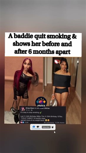 She quit smoking — 6-month transformation! 🔥🚭 #shorts #trending #viral #music