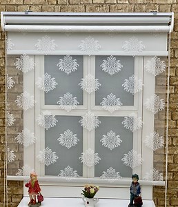 Elegant White Damask Pattern Roller Blind | Custom Ornate Window Shade | Luxury Sheer Curtain| for Special Size Please Send a Message - Etsy Canada