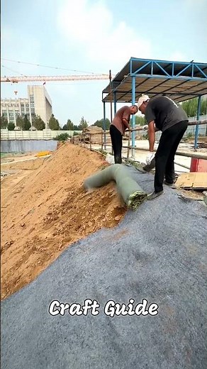 Using cement fabric to reinforce a dirt slope