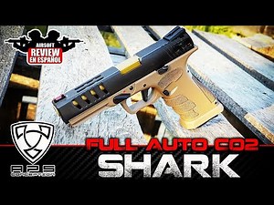APS SHARK FULL AUTO CO2 | Airsoft Review en Español ( Test Shot )