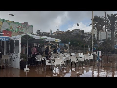 🔵Live Gran Canaria - Playa del Inglés Follow the Bad Weather Caused by Storm Therese March 22, 2026