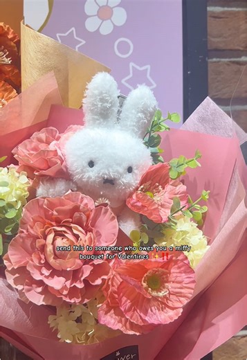 Manifesting these flowers for Valentine’s Day 😭✨💕 #miffy #valentine #valentinesday #couples #flowers #bouquet #japan #kawaii #miffyandfriends #valentines #girlfriend #flowermiffy