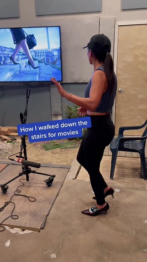 Walking down the stairs #reelfoleysound #foleytiktok #foleyartists #foley #sound #postproduction #asmr #fyp #heels #woman #film #tv #feature #bts #job