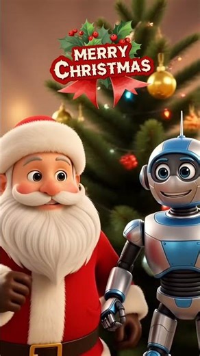 Santa Meets a Robot 🎅🤖 | Merry Christmas Everyone! #shorts