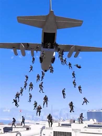 100K Army Attacks in GTA 5 - Epic Battlefield Battle