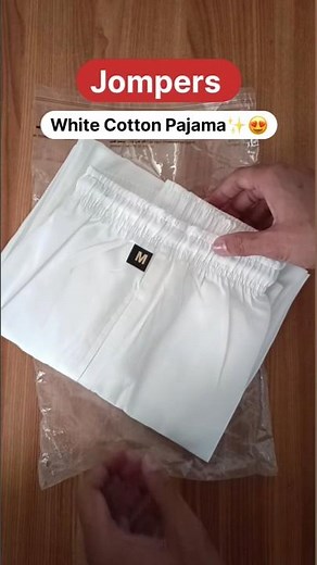 Men Solid Plain White Cotton Pyjama 🥰🤩 | #loungewear #pyjamas #aesthetic #shorts #unboxing