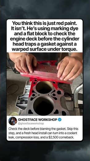 THE RED DYE GASKET CHECK