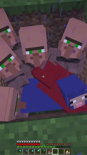 Introducing my wife to minecraft: Villagers in a hole #minecraft #minecraftfamily #funny