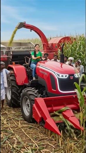 Corn harvesting process using an innovative machine vehicle
