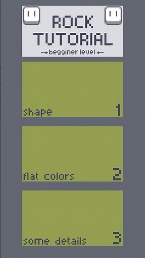 Aseprite Rock Tutorial - Begginer level #pixelart