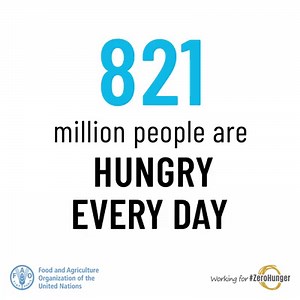 821 million people are going hungry. We need to tackle the root causes of hunger and poverty to leave no one behind. | Food and Agriculture Organization of the United Nations (FAO)