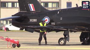 More thundering Hawk fast jet action on the airfield here at RNAS Culdrose today. Three jets from 736 Naval Air Squadron, call signs Spider 1, Spider 2 and Kraken, were all up twice today, the majority of their time in fighter controller training. | Royal Naval Air Station Culdrose