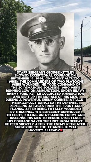 STAFF SERGEANT GEORGE KITTLEY KEPT UP THE MORALE OF HIS MEN