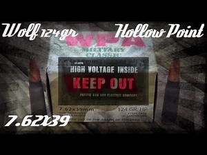 Wolf Military Classic 7.62x39 124gr Hollow Point Ballistics Gel Test (HD)
