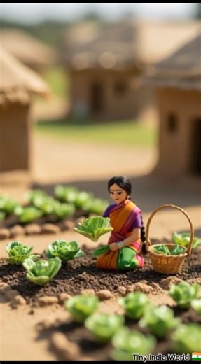 👉 “Tiny Indian Village Life – A Peaceful Day in Miniature World 🌿
