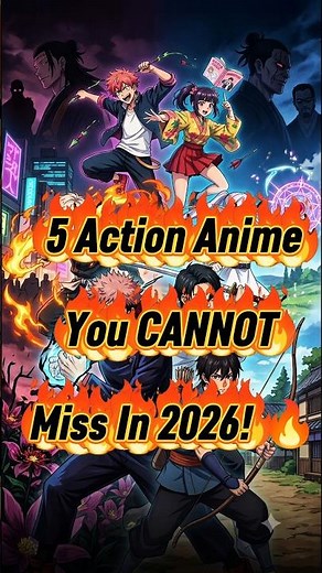5 Action Anime You CANNOT Miss In 2026! 🔥#shorts #ytshorts #anime