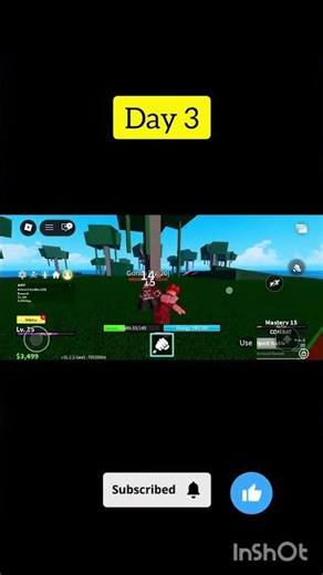 roblox ka game play 😎 || block fruit challenge 2 day 100 days 🥶🥶🔥 #shortsfeed #roblox #shortfeed
