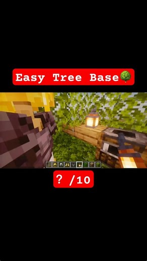 How to build a easy tree base#minecraft