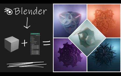 blender geometry nodes制作程序化循环动画