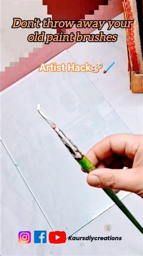 Clean Old Paint Brushes in Minutes! 🖌️ | Must-Try DIY Hack #paintbrush #diyhack #shorts