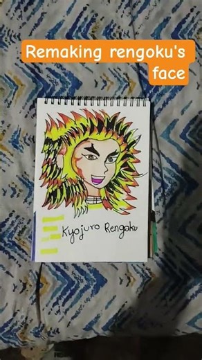 remaking rengoku's face #drawing