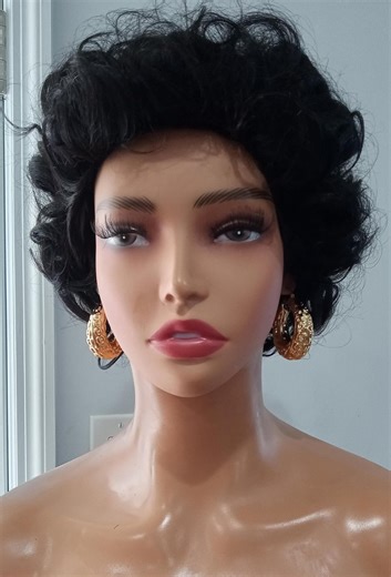 Short Curly Human Hair Wig – Natural Look, Versatile Styling - Etsy