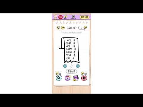 "What is the total cost" Brain Test Level 107 Quick Guide