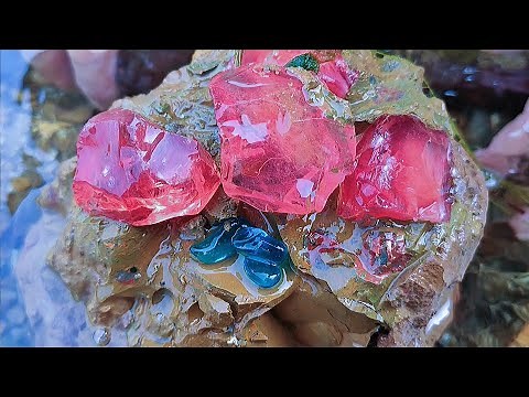 Are the red stones commonly found in deep mountain streams valuable? Gems, crystals, rubies