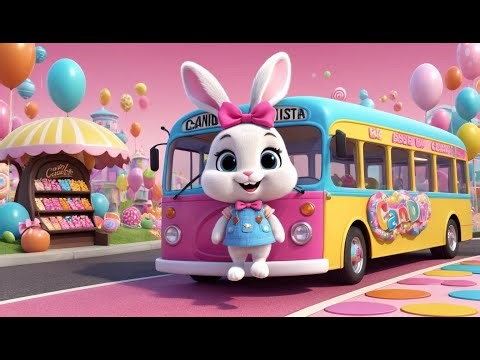 Rabbit Went Over the Mountain on Chocolate Bus | Fun Bunny Song for Kids | Sweet Adventure Nursery
