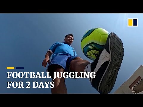 48 hours non-stop: Brazilian man attempts to juggle football for new world record