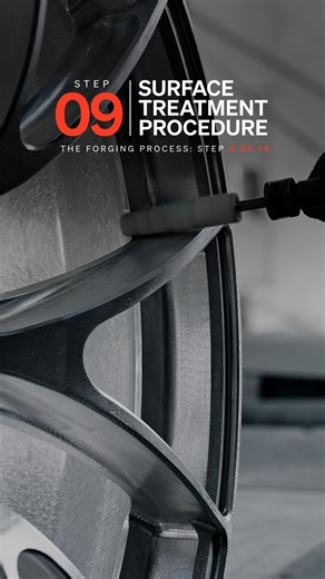 Step 9 of the forging process: surface treatment. heels are loaded into a vibratory grinding machine to ensure that the surface is smooth and ready for coating. This is a little bit similar to how rocks are polished. Wheels are turned in a pool of material that slowly grinds down the surface. This process is extremely important for prepping raw wheels for a uniform and OEM-quality finish. Want to see the full forging process? Read more about how forged wheels are made on our website. https://bit