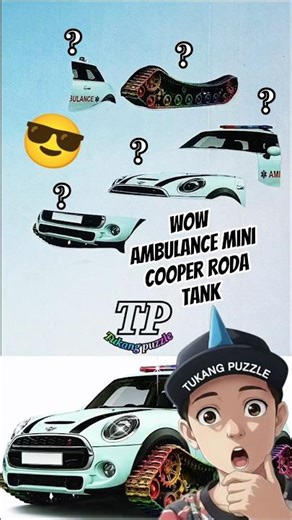 masyaallah!! ambulance mini Cooper roda tank 😱#shorts #puzzle #minicooper #car
