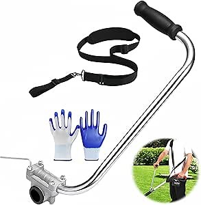 Ergonomic Trimmer Grip, String Trimmers Handle with Shoulder Strap Harness, Weed Eater Handle Extension Back Saver,Lawn Trimmer Handle for Weed Eater, is Suitable for Most Trimmer Fhafts