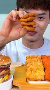 164K views · 5.1K reactions | McDonald's Big Mac  Triple Cheeseburger, Nugget, Onion Ring and Coconut Shrimp #mukbang #FoodLover #mukbangfood #mukbangvideo #FoodChallenge #Foodie #KoreanFood #mukbangasmr #Mukbang #EatingShow #SnackTime #ASMR | Mukbang Collector | Facebook