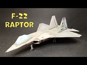 F-22 Raptor Paper Model | How to Make a Paper Airplane Model | Paper craft F-22 | DIY Paper