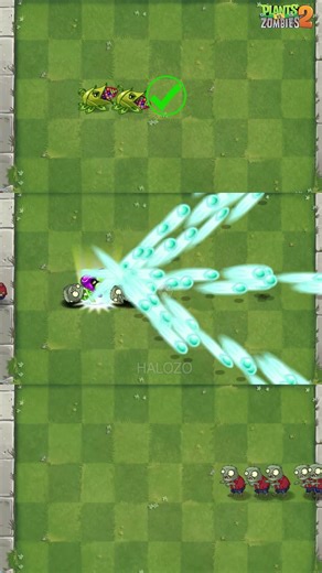 PvZ 2 - 4 Plants Power Up Vs 50 Imp Zombie Max Speed - P41 #shorts #youtubeshorts #game