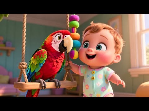 Talking Parrot With Baby 🦜🎶 | Kids Learning Adventure | Fun Educational Video