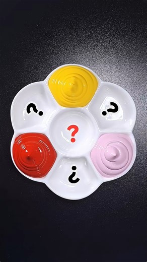 Yellow + Pink + Red = color ? - color mixing #colormixing #satisfying #colorwinka