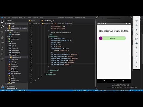 How To Make Swipe Button in React Native for Android and iOS use rn-swipe-button version 1.2.4