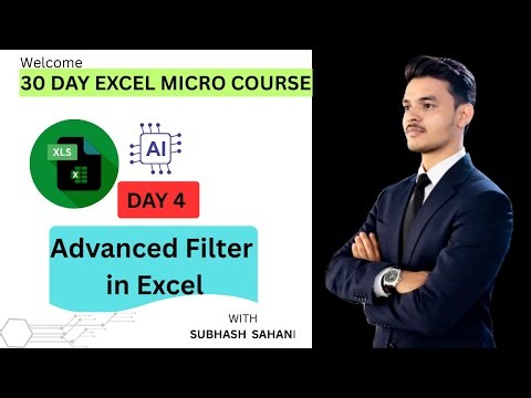 Day 4 - Advanced Filter in Excel with Macro #macro