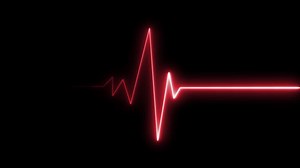 Download Red colorful heartbeat rate and pulse on Transparent Background for free