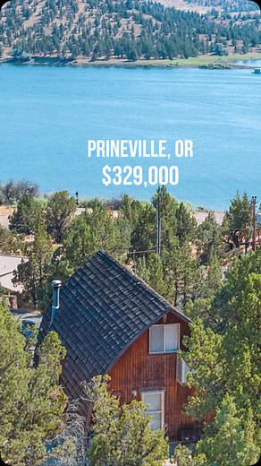 By the Water Homes on Instagram: "Waterview cabin with two bedrooms, one bathroom, loft, beamed ceiling, wood burning stove, deck, and a community boat launch! #bythewater #bythewaterhomes #realestate #cheapwaterfront #airbnb #vrbo #waterfront #lakefront #lakehouse #riverfront #oceanfront #oregon #oregonrealestate #pacificnorthwest #pnwrealestate"