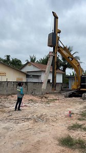 Concrete Pile Driving By Excavator Hammer | Daily Works CVR