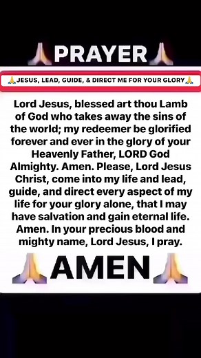 2.2K views · 661 reactions | Jesus, Lead, Guide, & Direct Me For Your Glory | Prayer Faithful | Facebook
