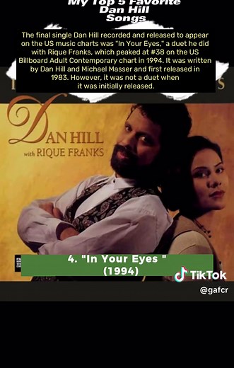 My Top 5 Favorite Dan Hill Songs #DanHill #fyp #othersideofyesterday